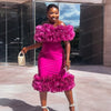 Pink Velvet Off-Shoulder Dress | MzStar Fashion | view 3