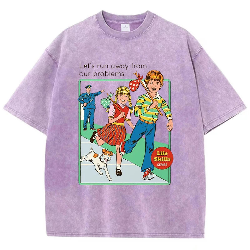 Run Away Graphic Washed Tee | MzStar Fashion | view 8