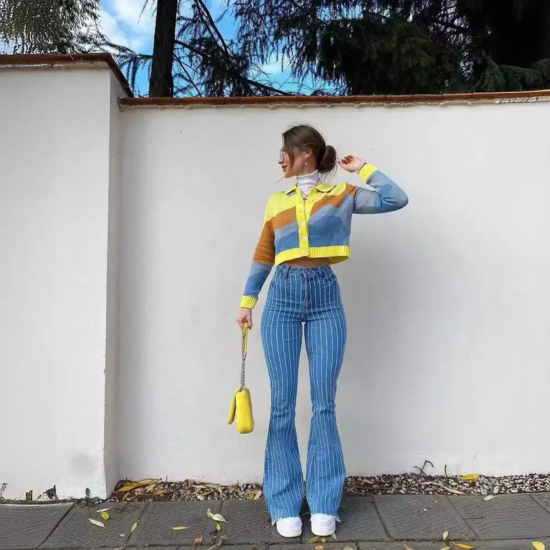 Washed Skinny Flare Jeans | MzStar Fashion | view 4