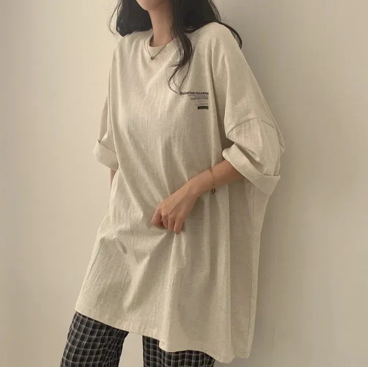 Oversized Half-Sleeve Tee | MzStar Fashion | view 2