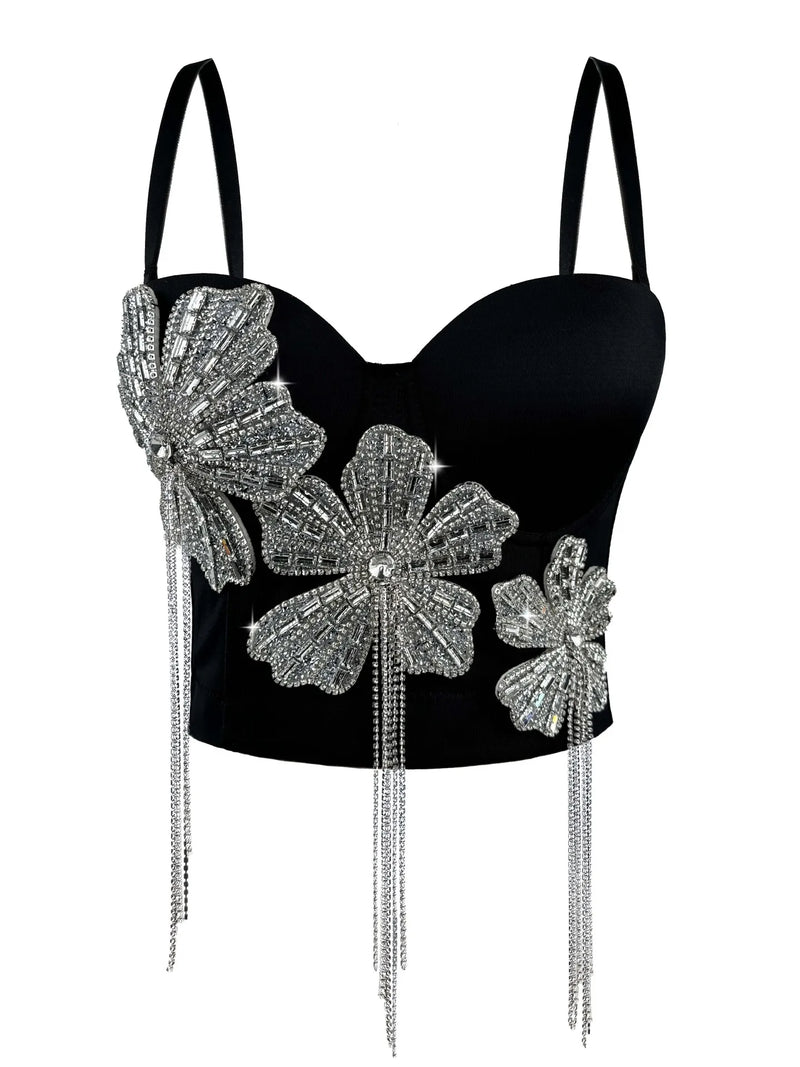 Diamond Tassel Corset Top | MzStar Fashion
