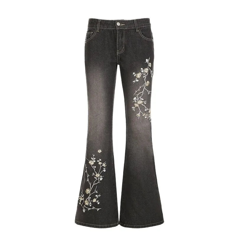 Floral Bootcut Low-Rise Jeans | MzStar Fashion | view 5