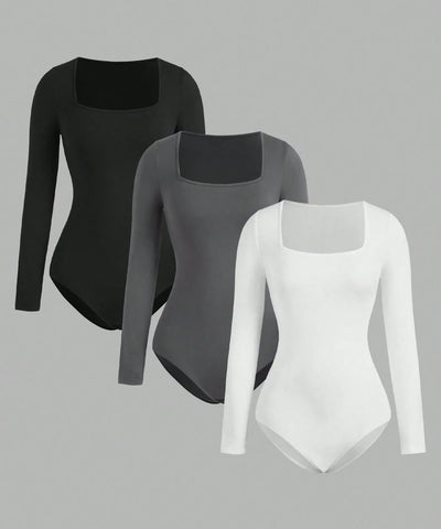 Square-Neck Bodysuit 3-Pack | MzStar Fashion