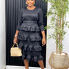 Tiered Ruffle Cake Midi Dress | MzStar Fashion | view 8