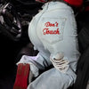 Letter Embroidered Baggy Jeans | MzStar Fashion | view 4