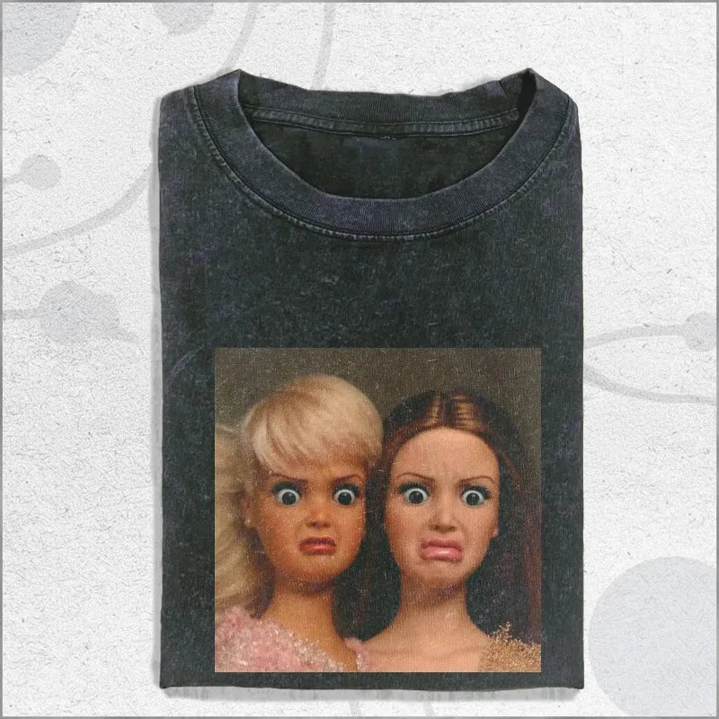 Doll Face Meme Washed Tee | MzStar Fashion