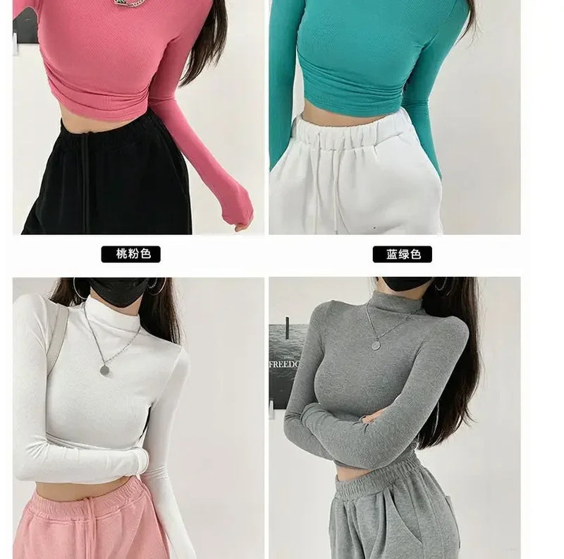 Sleeveless Turtleneck Crop Top | MzStar Fashion | view 4