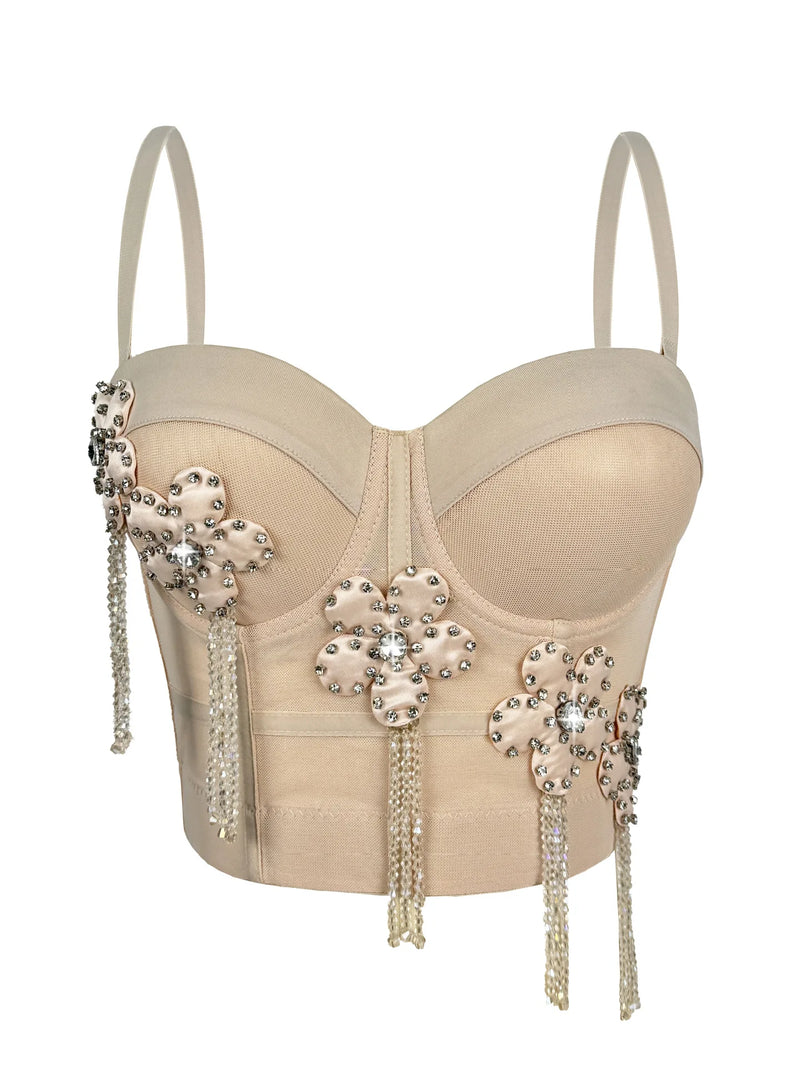 Floral Tassel Bralette Top | MzStar Fashion | view 6