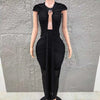 Black Keyhole Bodycon Maxi Dress | MzStar Fashion