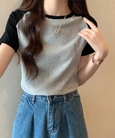Color-Block Raglan Tee | MzStar Fashion