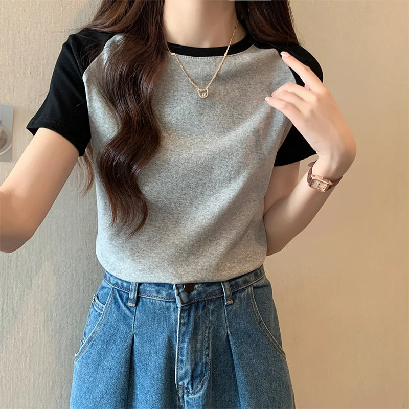 Color-Block Raglan Tee | MzStar Fashion