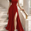 Halter Split Knit Maxi Dress | MzStar Fashion | view 5