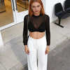 Sheer Mesh Crop Top | MzStar Fashion | view 5