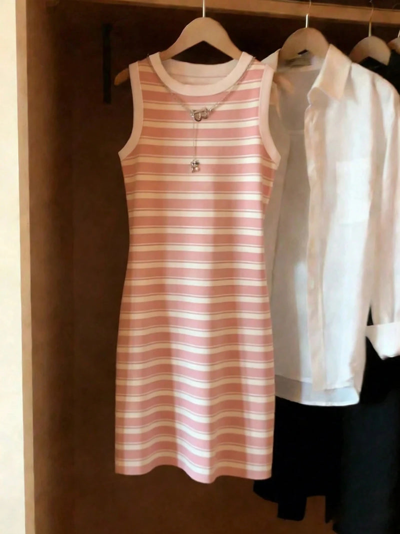 Striped Sleeveless Mini Dress | MzStar Fashion | view 3