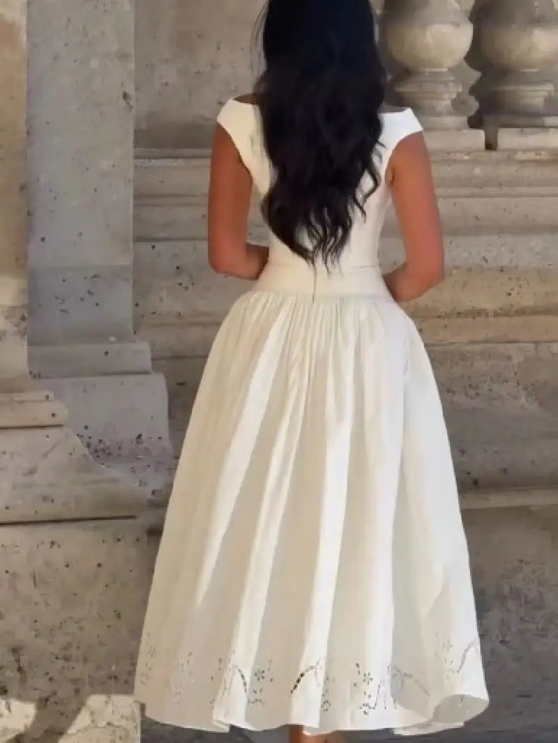 Minimalist A-Line Maxi Dress | MzStar Fashion | view 6