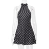 Polka Dot Backless Halter Dress | MzStar Fashion | view 2