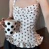 Polka Dot Ruffle Halter Top | MzStar Fashion | view 6