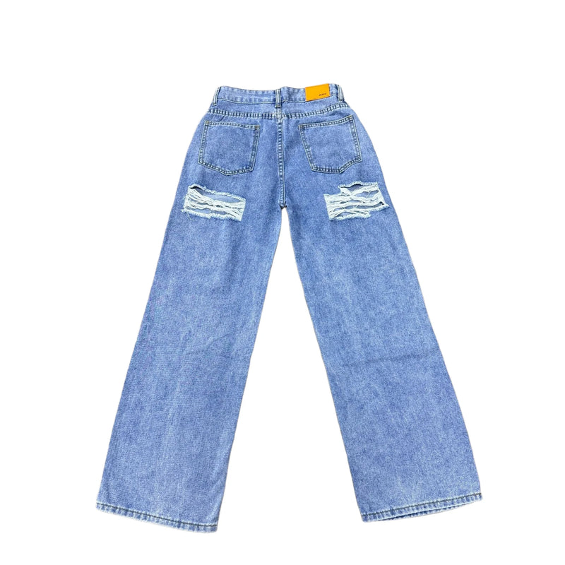 Distressed Button-Fly Skinny Jeans | MzStar Fashion | view 6