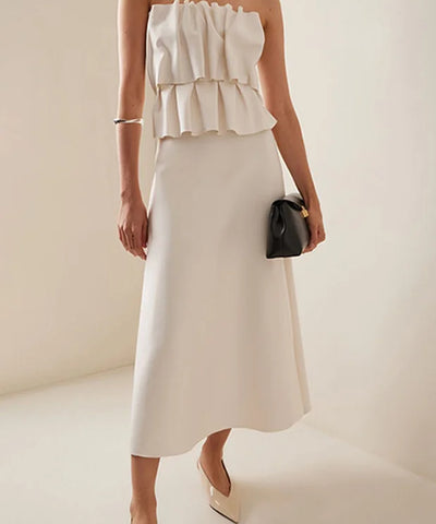 Tiered Strapless Maxi Dress | MzStar Fashion