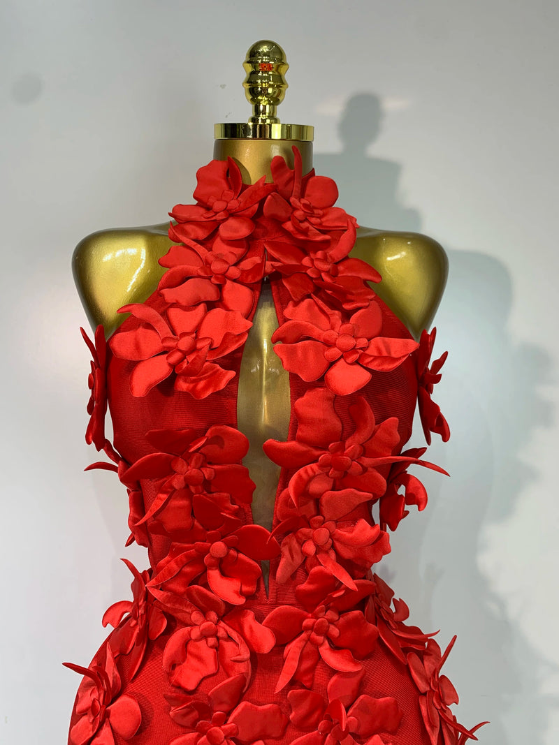 Split Chested Flower Dress
