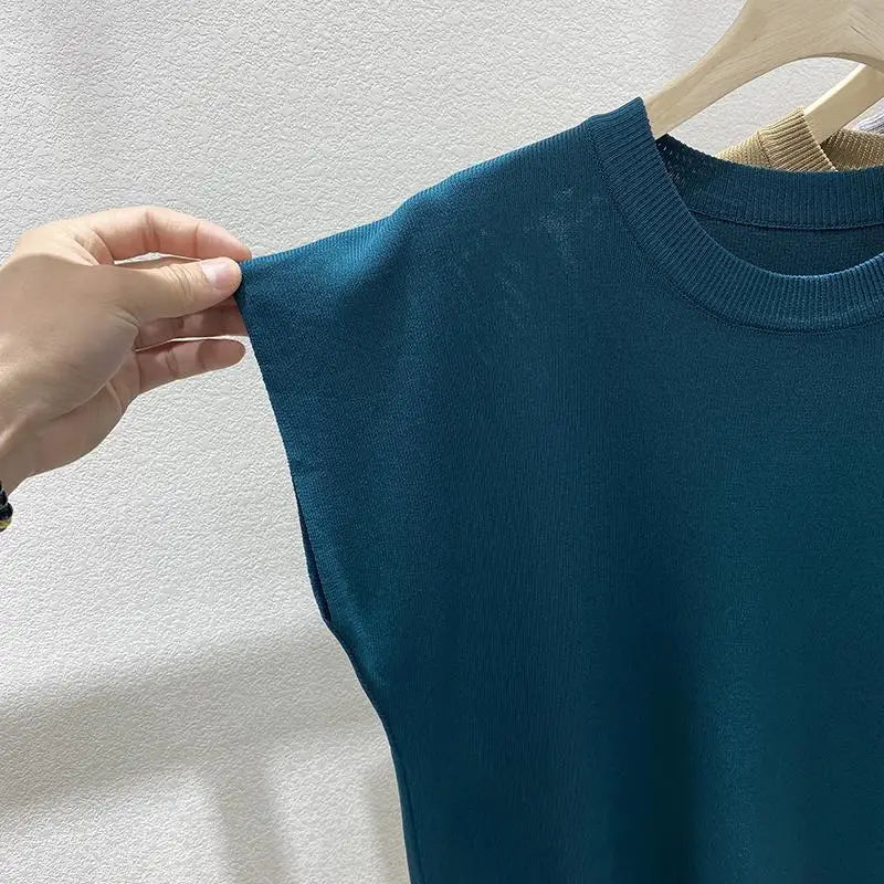 Ice-Silk Knit Tee | MzStar Fashion | view 6