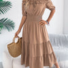 Ruffle Off-Shoulder Midi Dress | MzStar Fashion | view 8
