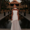 White Mesh Strapless Gown | MzStar Fashion | view 4