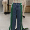 High Waist Striped Straight Leg Jeans | MzStar Fashion | view 3
