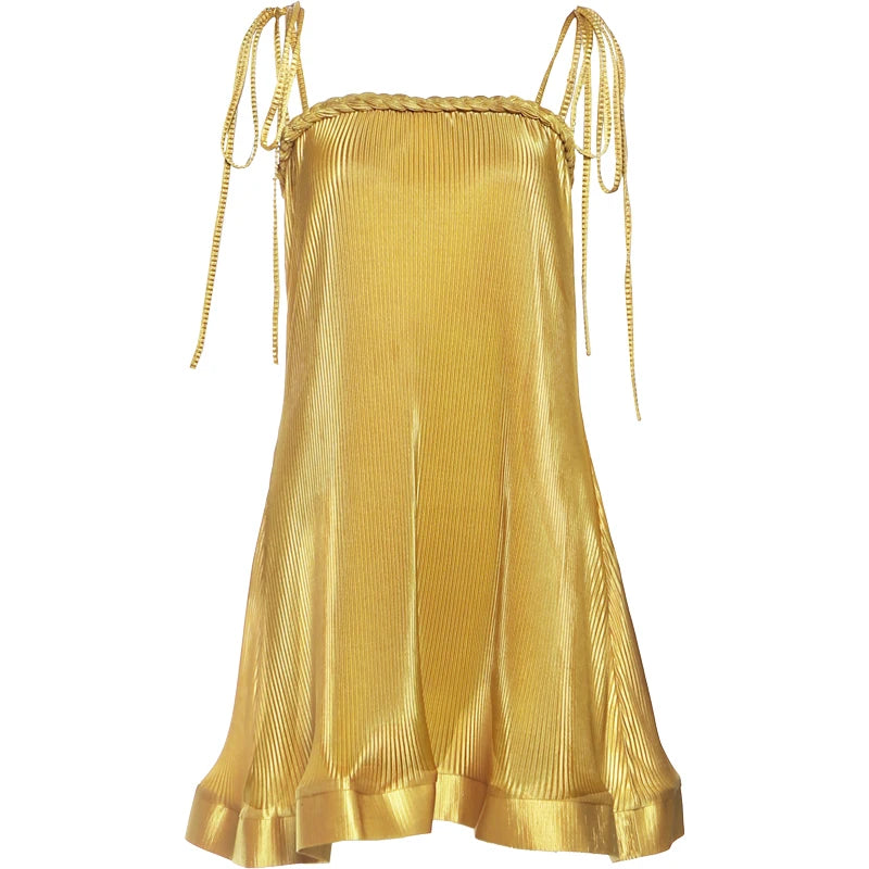 Silky Pleated Strapless Mini Dress | MzStar Fashion | view 7