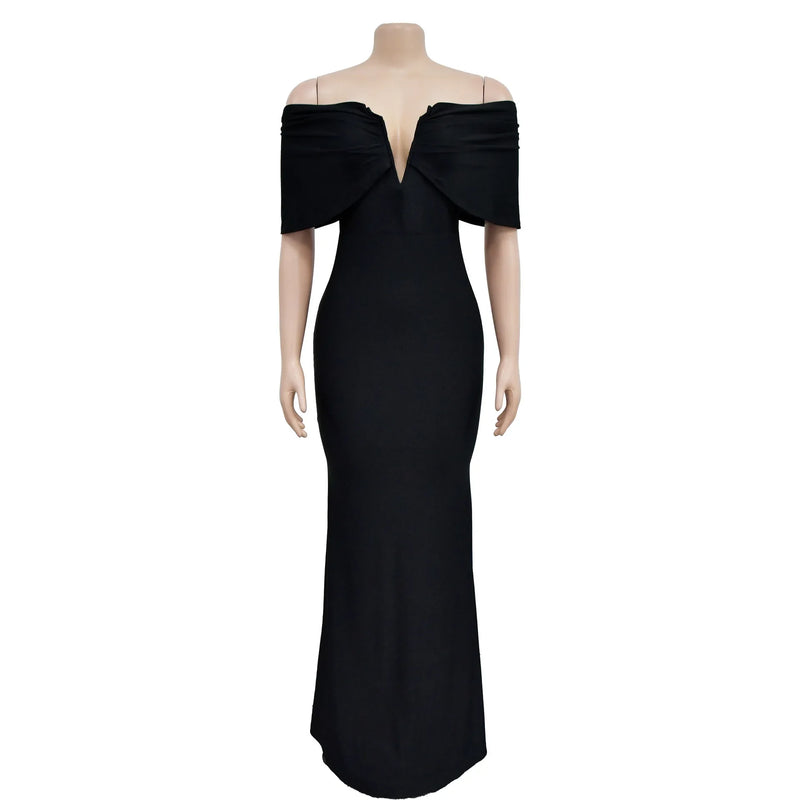 Off-Shoulder Bodycon Evening Maxi Dress | MzStar Fashion | view 6