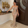 Crystal Mesh Long-Sleeve Gown | MzStar Fashion