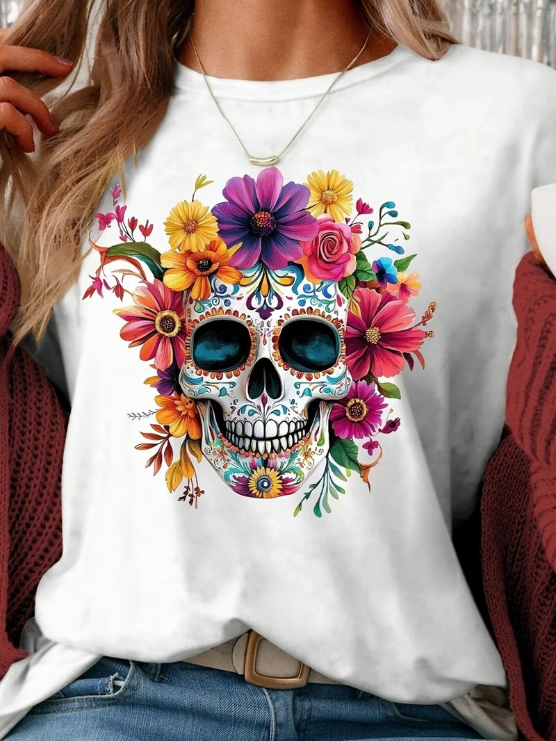 Skull Rose Gothic Tee | MzStar Fashion | view 4