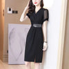 Slim V-Neck Long-Sleeve Dress | MzStar Fashion | view 2