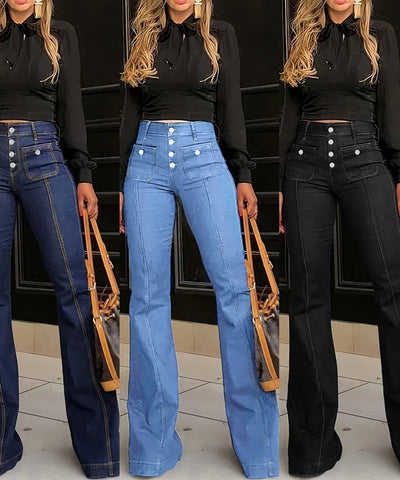 Retro Stretch Flared Jeans