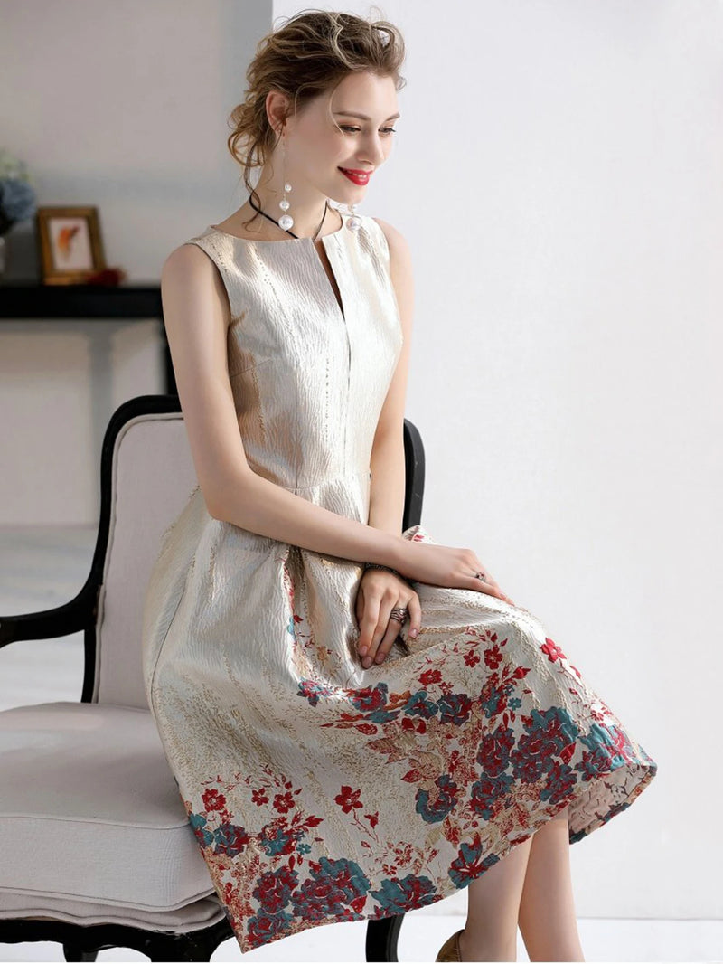 Jacquard A-Line Midi Dress | MzStar Fashion | view 8
