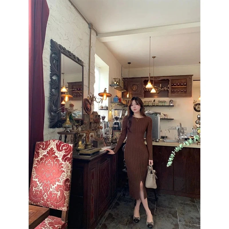 Minimalist Knit Mini Dress | MzStar Fashion | view 5