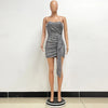 Rhinestone Split Cocktail Dress | MzStar Fashion | view 7