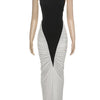 Contrast Patchwork Halter Maxi Dress | MzStar Fashion | view 6