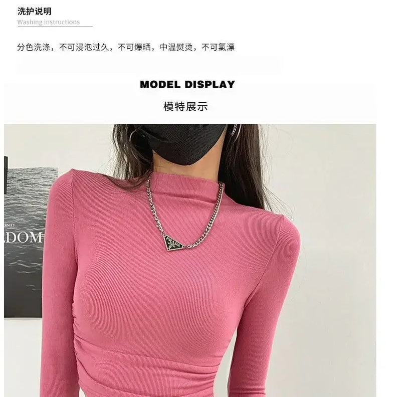 Sleeveless Turtleneck Crop Top | MzStar Fashion | view 6