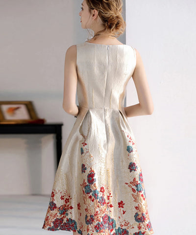 Jacquard A-Line Midi Dress