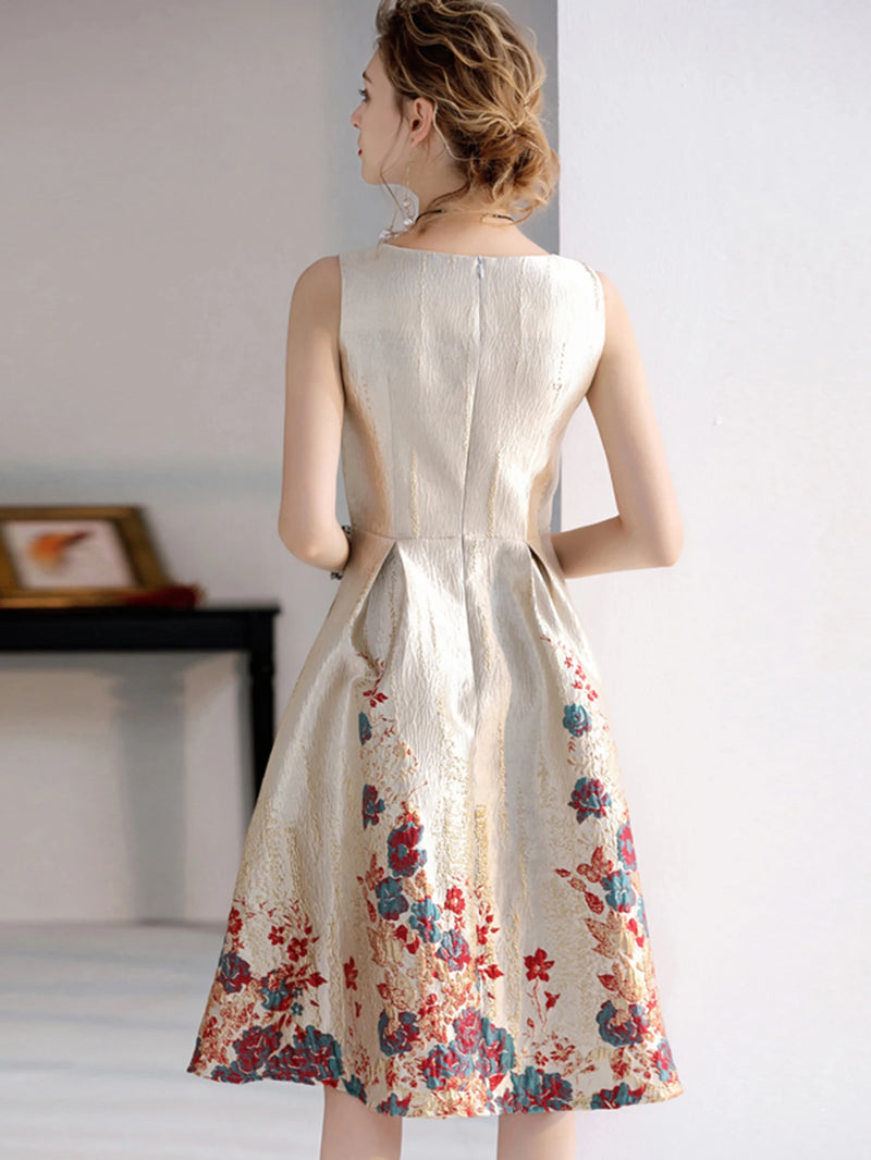 Jacquard A-Line Midi Dress | MzStar Fashion | view 2
