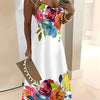 Watercolor Floral Strap Maxi Dress | MzStar Fashion