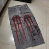 Graphic Gothic Baggy Jeans | MzStar Fashion | view 6