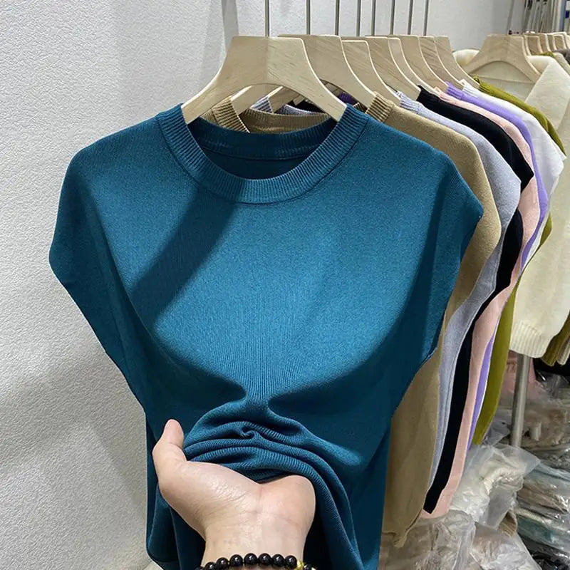 Ice-Silk Knit Tee | MzStar Fashion | view 7