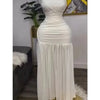 One-Shoulder Pleated Slit Gown | MzStar Fashion | view 2