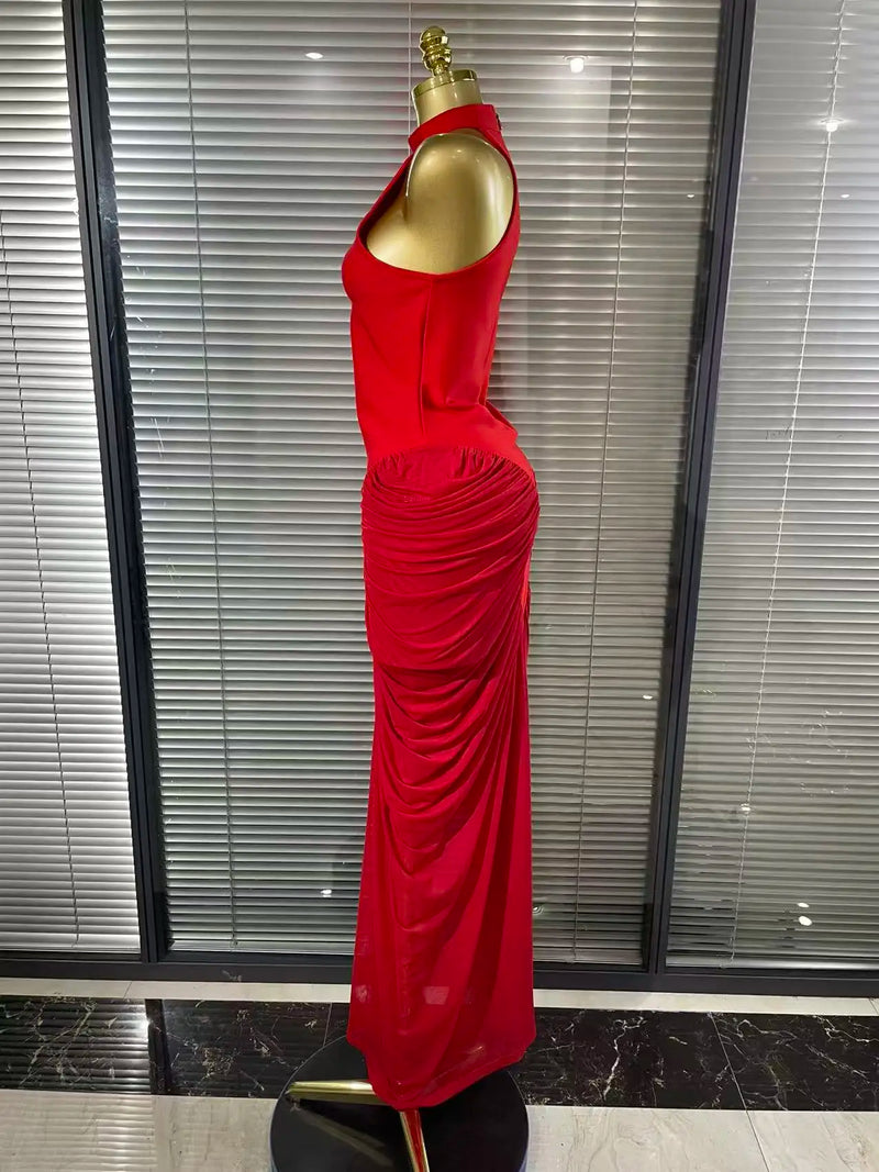 Red Mermaid Bandage Gown | MzStar Fashion | view 3