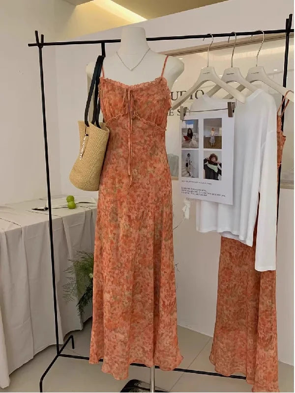 Floral Halter A-Line Beach Dress | MzStar Fashion | view 2