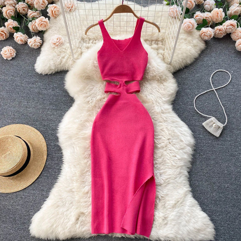 Waist Cut-Out Bodycon Midi Dress | MzStar Fashion | view 4