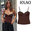 Brown Lace Bustier Cami | MzStar Fashion