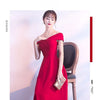 One-Shoulder Cotton Evening Gown | MzStar Fashion | view 7